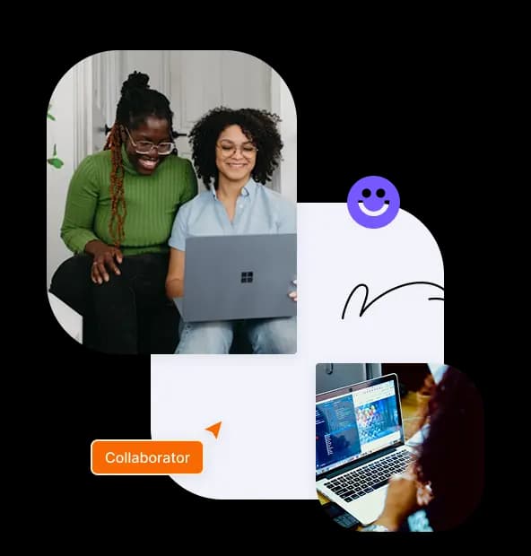 Colaboradoras trabajando juntas